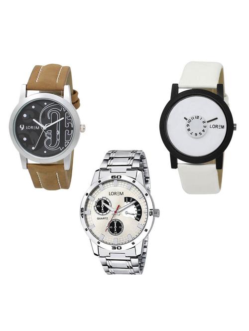 set of 3 analog watch combo -(lk-14-26-101) - 15686273 - Very Small Image - 1