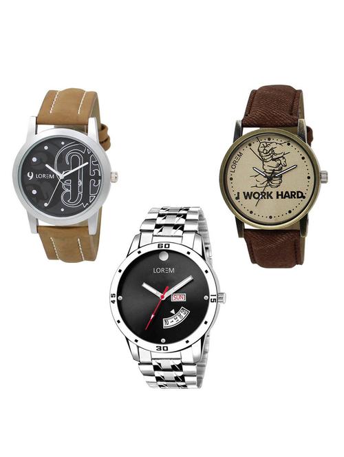 set of 3 analog watch combo -(lk-14-29-104) - 15686300 - Very Small Image - 1