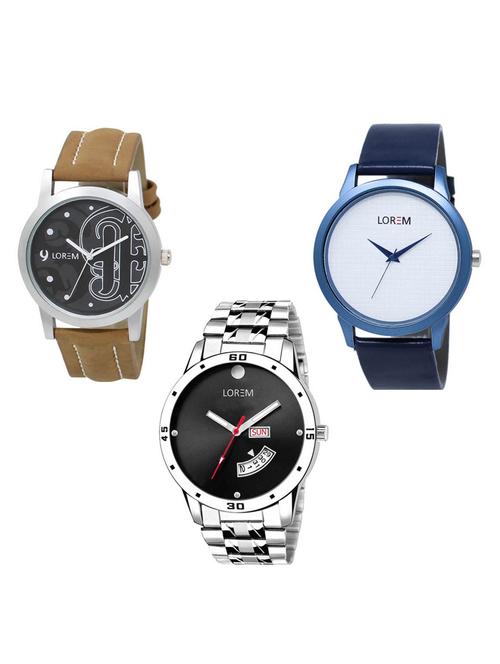 set of 3 analog watch combo -(lk-14-33-104) - 15686328 - Very Small Image - 1