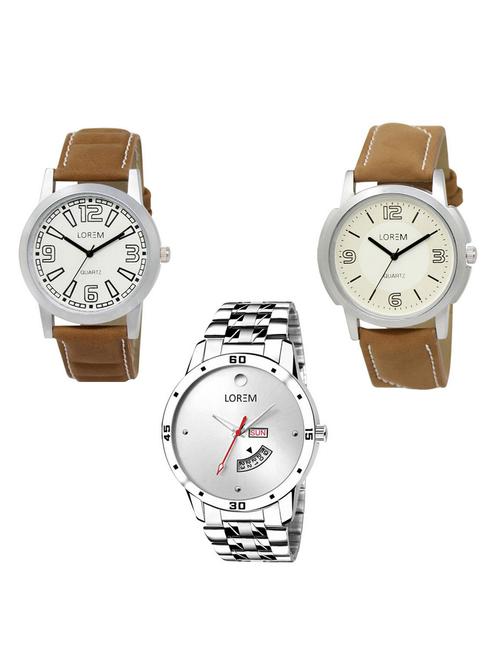 set of 3 analog watch combo -(lk-15-16-103) - 15686353 - Very Small Image - 1