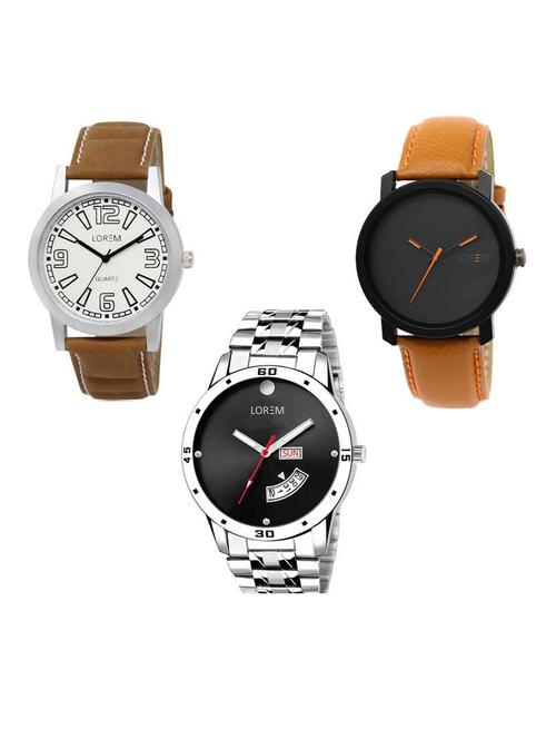 set of 3 analog watch combo -(lk-15-20-104) - 15686384 - Very Small Image - 1