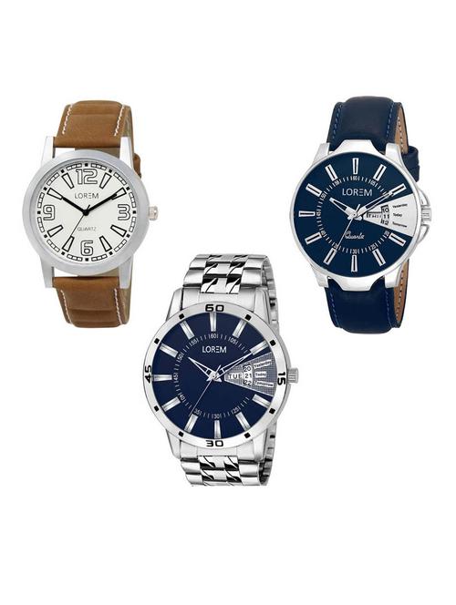 set of 3 analog watch combo -(lk-15-23-102) - 15686402 - Very Small Image - 1