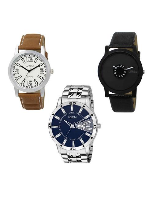set of 3 analog watch combo -(lk-15-25-102) - 15686416 - Very Small Image - 1