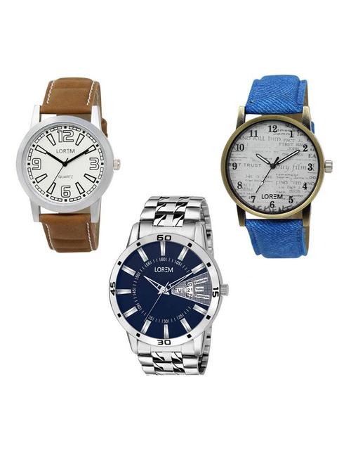 set of 3 analog watch combo -(lk-15-28-102) - 15686438 - Very Small Image - 1