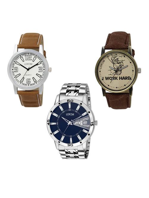 set of 3 analog watch combo -(lk-15-29-102) - 15686445 - Very Small Image - 1