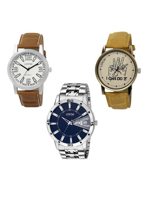 set of 3 analog watch combo -(lk-15-30-102) - 15686452 - Very Small Image - 1