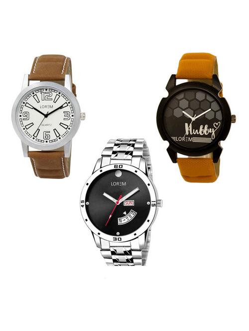 set of 3 analog watch combo -(lk-15-32-104) - 15686470 - Very Small Image - 1