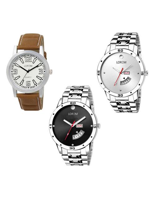 set of 3 analog watch combo -(lk-15-103-104) - 15686495 - Very Small Image - 1