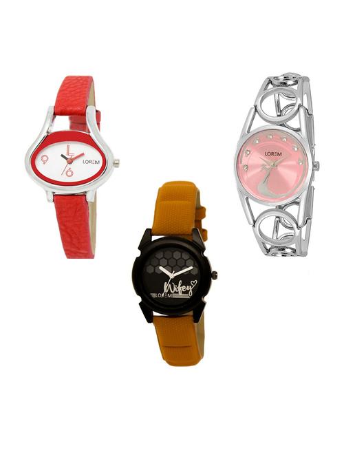 set of 3 analog watch combo -(lk206-233-235) - 15686503 - Very Small Image - 1