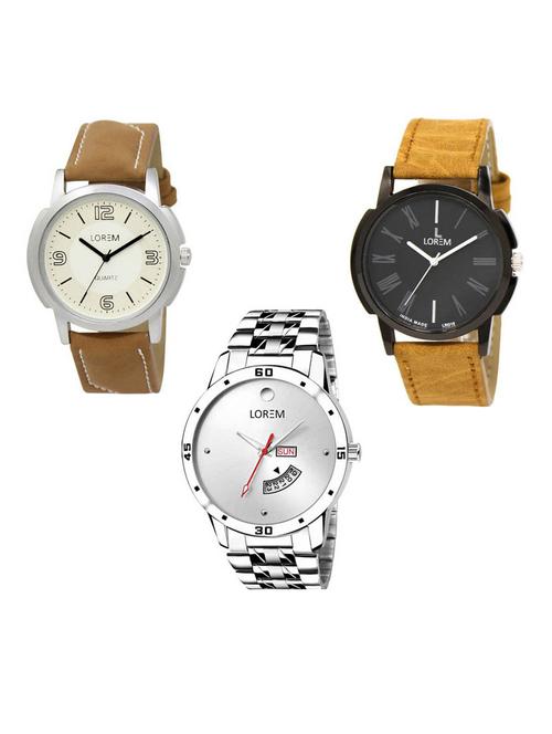 set of 3 analog watch combo -(lk-16-19-103) - 15686515 - Very Small Image - 1