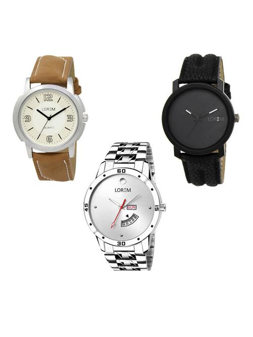 set of 3 analog watch combo -(lk-16-21-103) - 15686530 - Very Small Image - 1