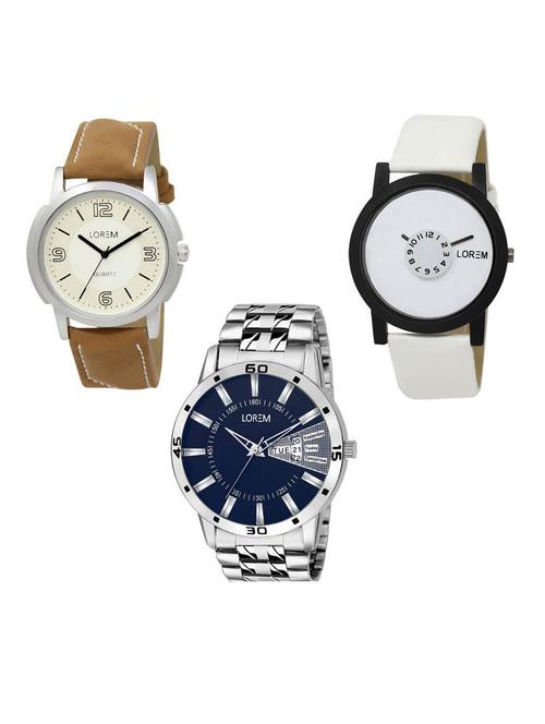 set of 3 analog watch combo -(lk-16-26-102) - 15686565 - Very Small Image - 1