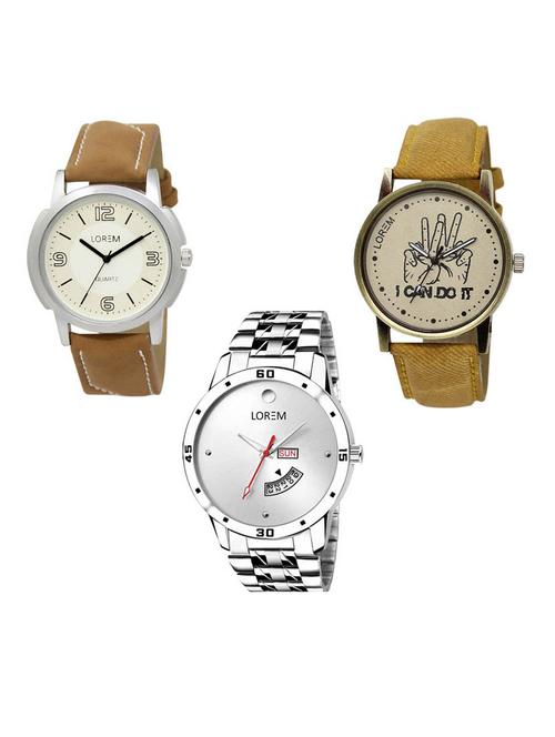 set of 3 analog watch combo -(lk-16-30-103) - 15686597 - Very Small Image - 1