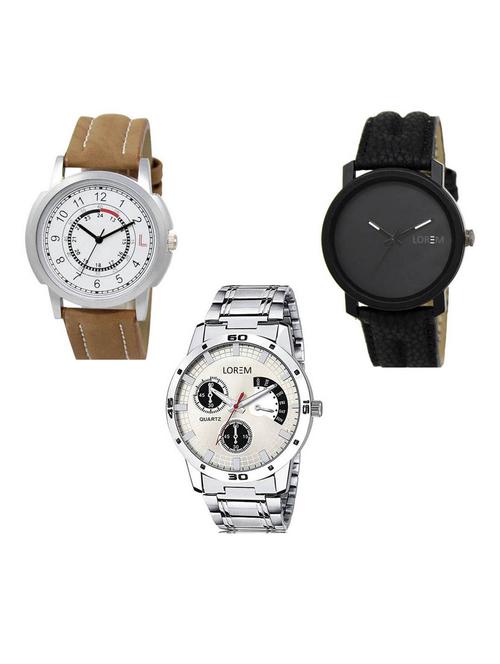 set of 3 analog watch combo -(lk-17-21-101) - 15686663 - Very Small Image - 1