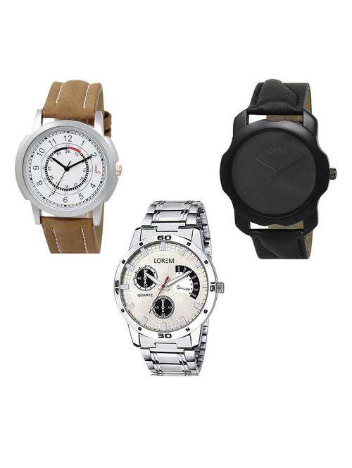 set of 3 analog watch combo -(lk-17-22-101) - 15686670 - Very Small Image - 1