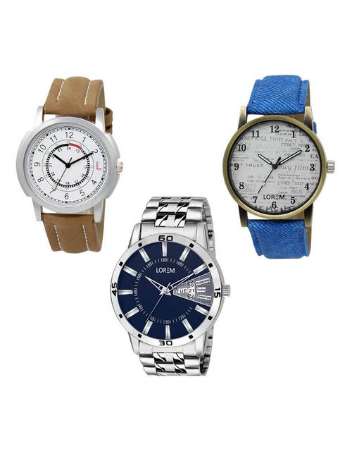 set of 3 analog watch combo -(lk-17-28-102) - 15686733 - Very Small Image - 1