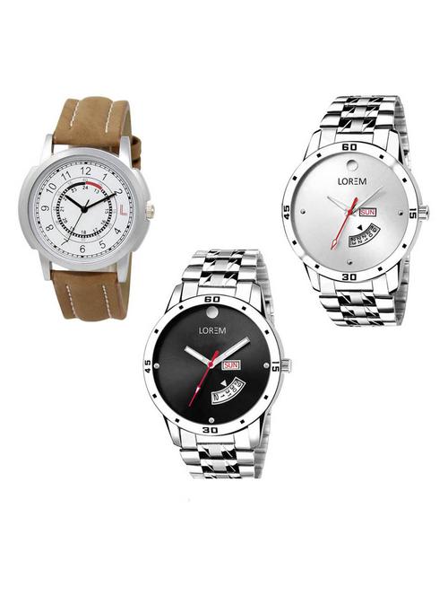 set of 3 analog watch combo -(lk-17-103-104) - 15686769 - Very Small Image - 1