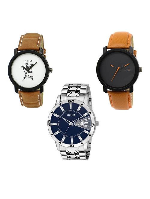 set of 3 analog watch combo -(lk-18-20-102) - 15686781 - Very Small Image - 1