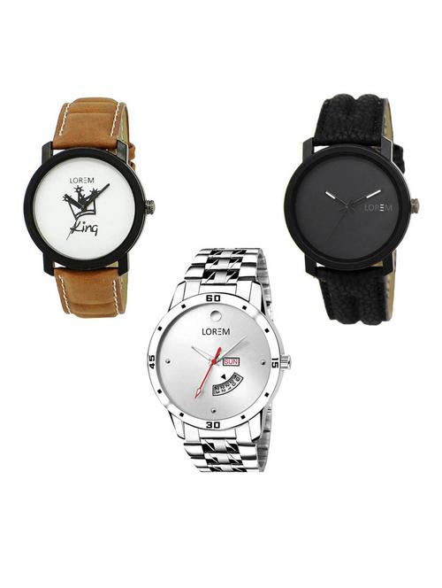 set of 3 analog watch combo -(lk-18-21-103) - 15686790 - Very Small Image - 1