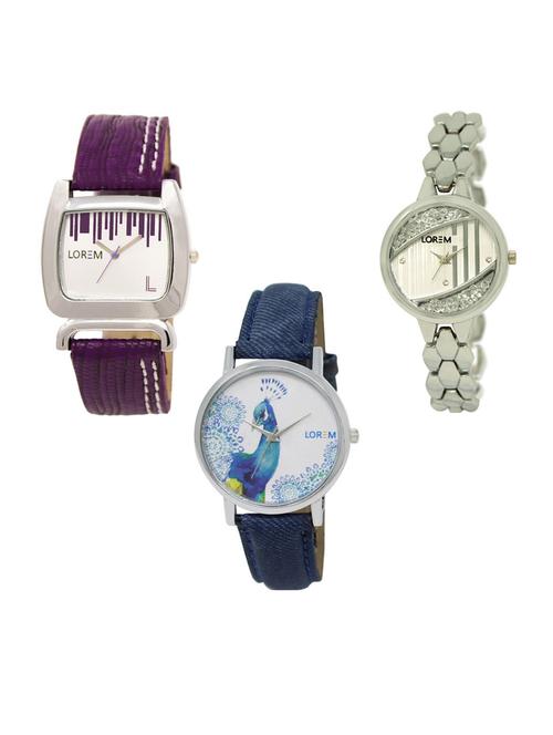 set of 3 analog watch combo -(lk207-223-241) - 15686795 - Very Small Image - 1