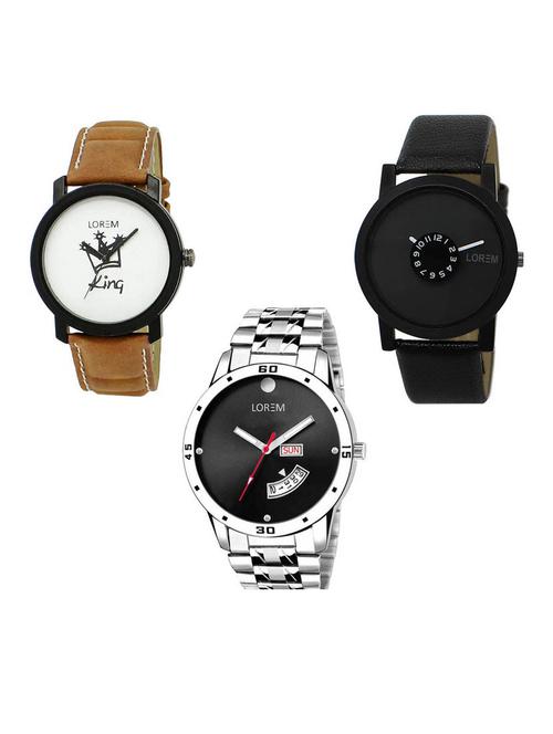 set of 3 analog watch combo -(lk-18-25-104) - 15686821 - Very Small Image - 1