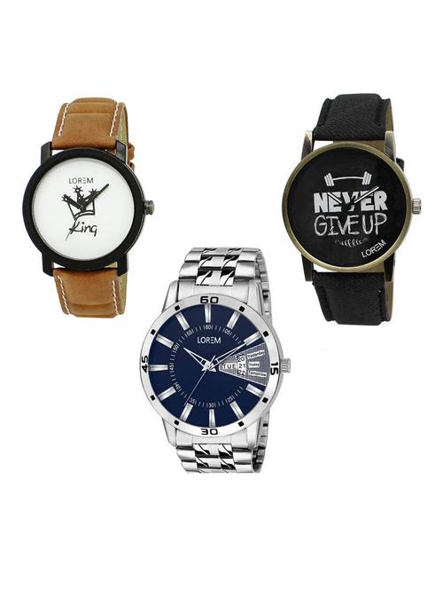 set of 3 analog watch combo -(lk-18-27-102) - 15686832 - Very Small Image - 1