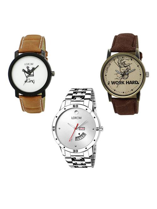 set of 3 analog watch combo -(lk-18-29-103) - 15686849 - Very Small Image - 1
