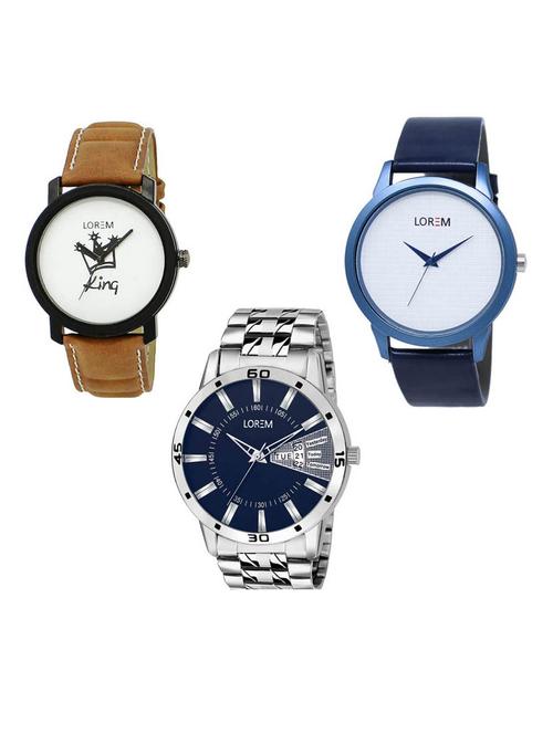 set of 3 analog watch combo -(lk-18-33-102) - 15686876 - Very Small Image - 1
