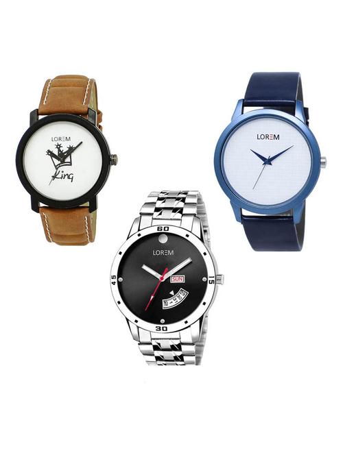 set of 3 analog watch combo -(lk-18-33-104) - 15686879 - Very Small Image - 1