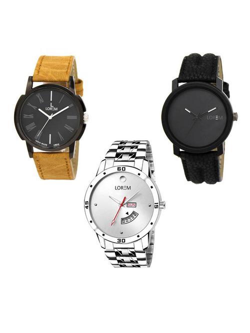 set of 3 analog watch combo -(lk-19-21-103) - 15686911 - Very Small Image - 1