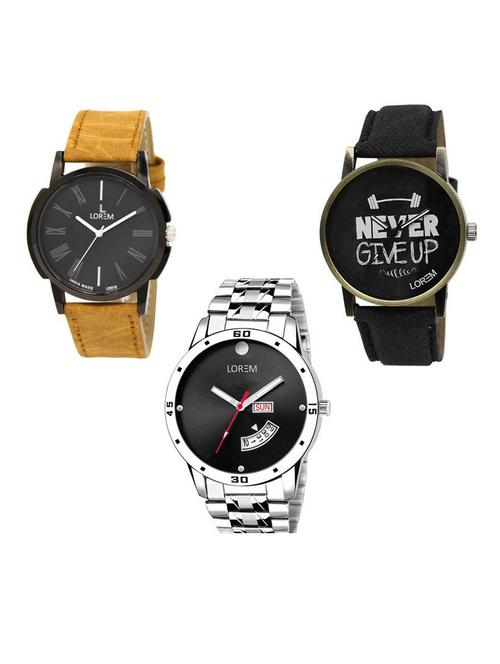 set of 3 analog watch combo -(lk-19-27-104) - 15686958 - Very Small Image - 1