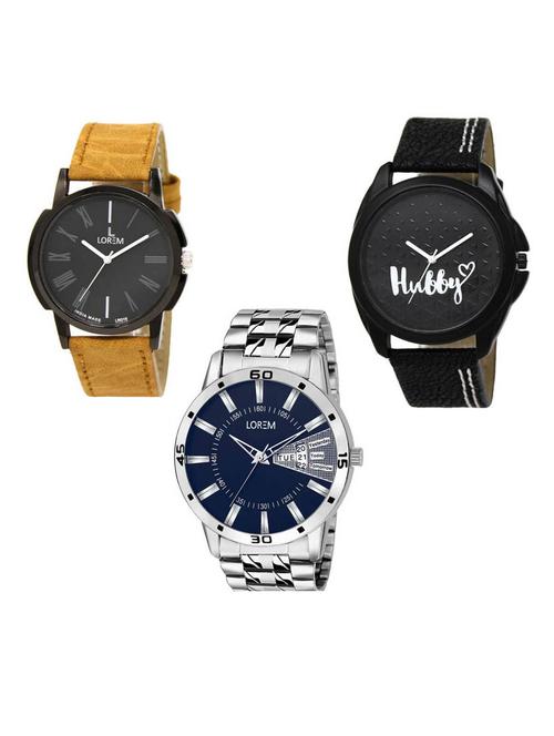 set of 3 analog watch combo -(lk-19-31-102) - 15686985 - Very Small Image - 1