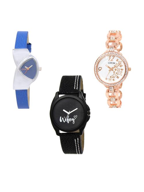 set of 3 analog watch combo -(lk208-210-234) - 15686986 - Very Small Image - 1