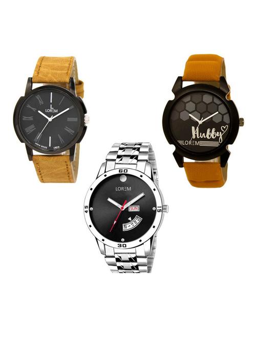 set of 3 analog watch combo -(lk-19-32-104) - 15686997 - Very Small Image - 1