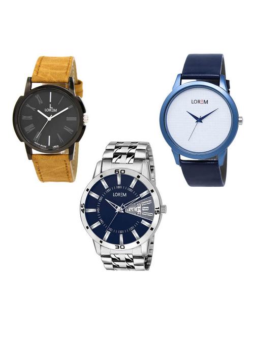 set of 3 analog watch combo -(lk-19-33-102) - 15687000 - Very Small Image - 1