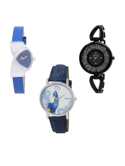 set of 3 analog watch combo -(lk208-211-241) - 15687002 - Very Small Image - 1