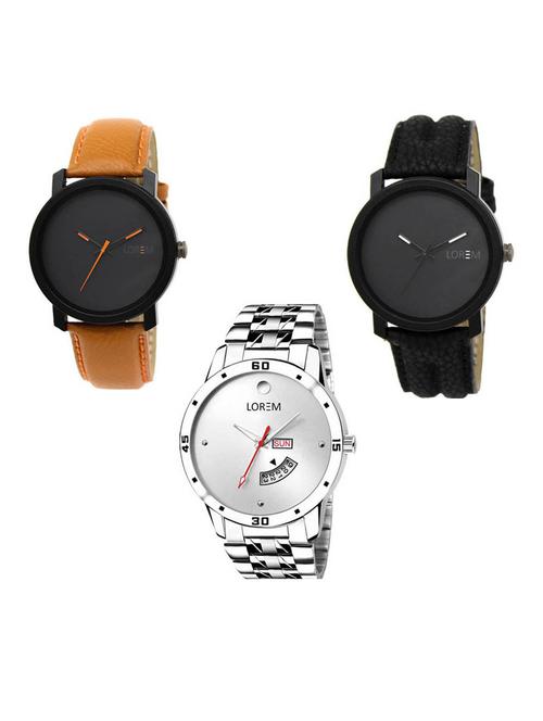 set of 3 analog watch combo -(lk-20-21-103) - 15687027 - Very Small Image - 1