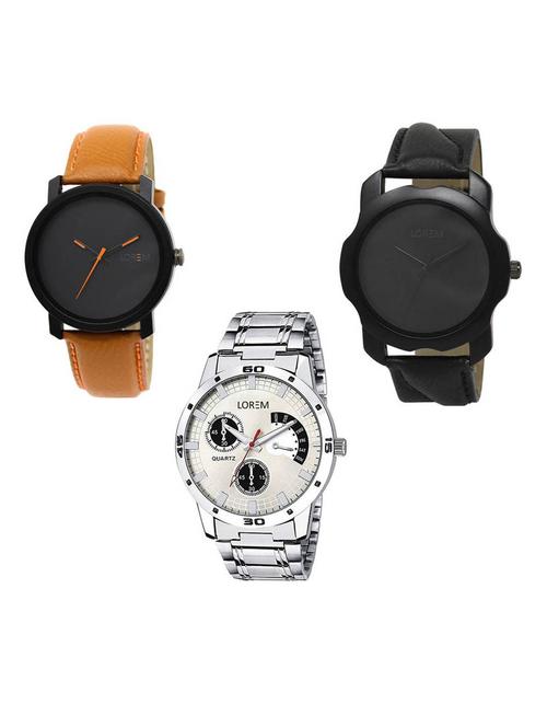 set of 3 analog watch combo -(lk-20-22-101) - 15687031 - Very Small Image - 1