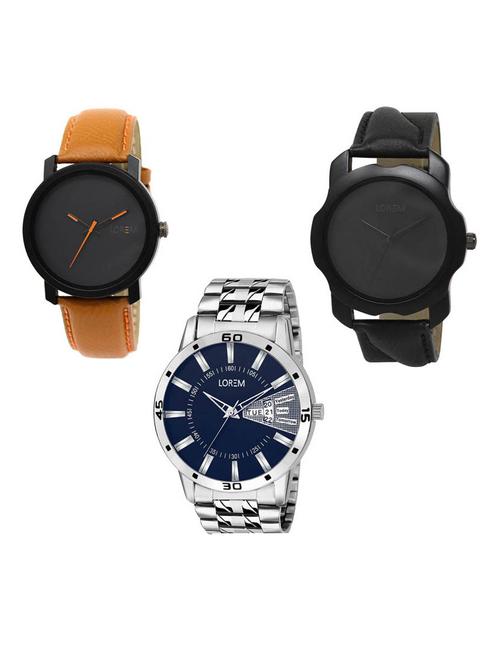 set of 3 analog watch combo -(lk-20-22-102) - 15687033 - Very Small Image - 1