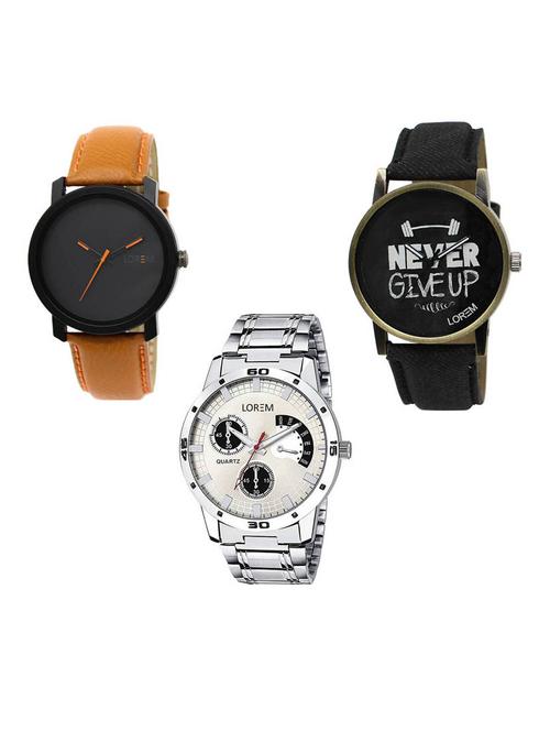 set of 3 analog watch combo -(lk-20-27-101) - 15687067 - Very Small Image - 1
