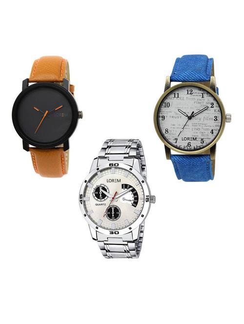set of 3 analog watch combo -(lk-20-28-101) - 15687075 - Very Small Image - 1