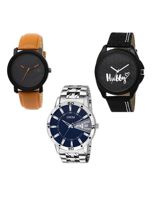 set of 3 analog watch combo -(lk-20-31-102) - 15687099 - Very Small Image - 1