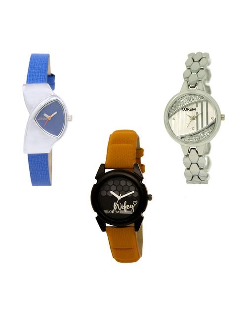 set of 3 analog watch combo -(lk208-223-235) - 15687121 - Very Small Image - 1