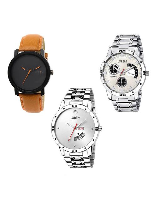 set of 3 analog watch combo -(lk-20-101-103) - 15687128 - Very Small Image - 1