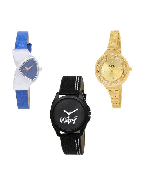 set of 3 analog watch combo -(lk208-224-234) - 15687130 - Very Small Image - 1