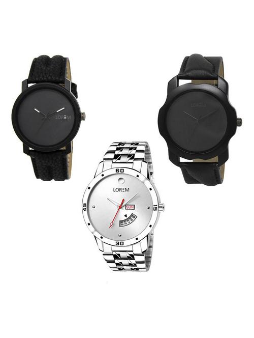set of 3 analog watch combo -(lk-21-22-103) - 15687141 - Very Small Image - 1