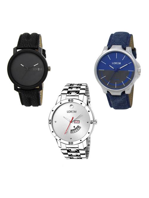 set of 3 analog watch combo -(lk-21-24-103) - 15687155 - Very Small Image - 1