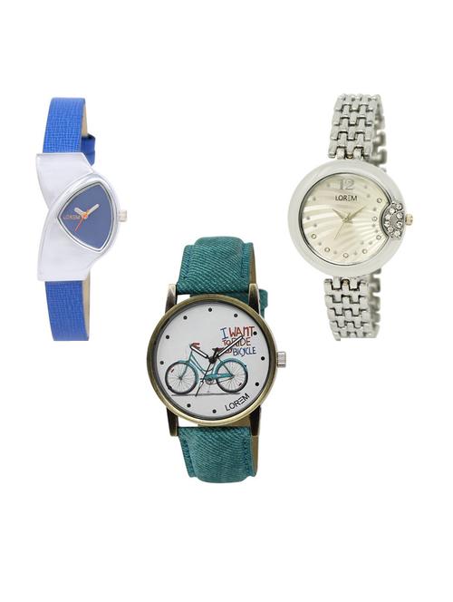 set of 3 analog watch combo -(lk208-227-229) - 15687158 - Very Small Image - 1
