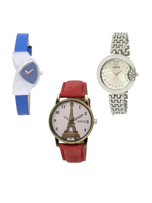 set of 3 analog watch combo -(lk208-227-230) - 15687160 - Very Small Image - 1