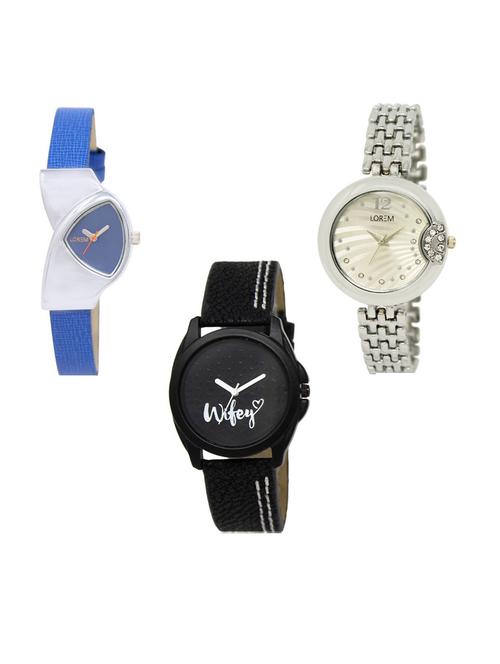 set of 3 analog watch combo -(lk208-227-234) - 15687162 - Very Small Image - 1